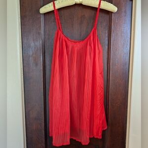 Vintage Red Vanity Fair Lingerie Baby Doll Style Camisole Top